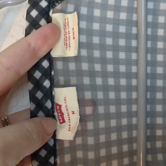 Levi's sheer gingham crop top - Picture 2 of 3